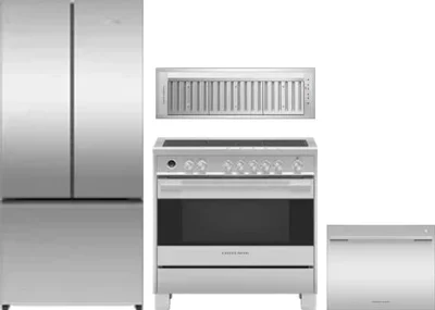 4 Piece Package Includes Refrigerator, Range, Hood And Dishwasher